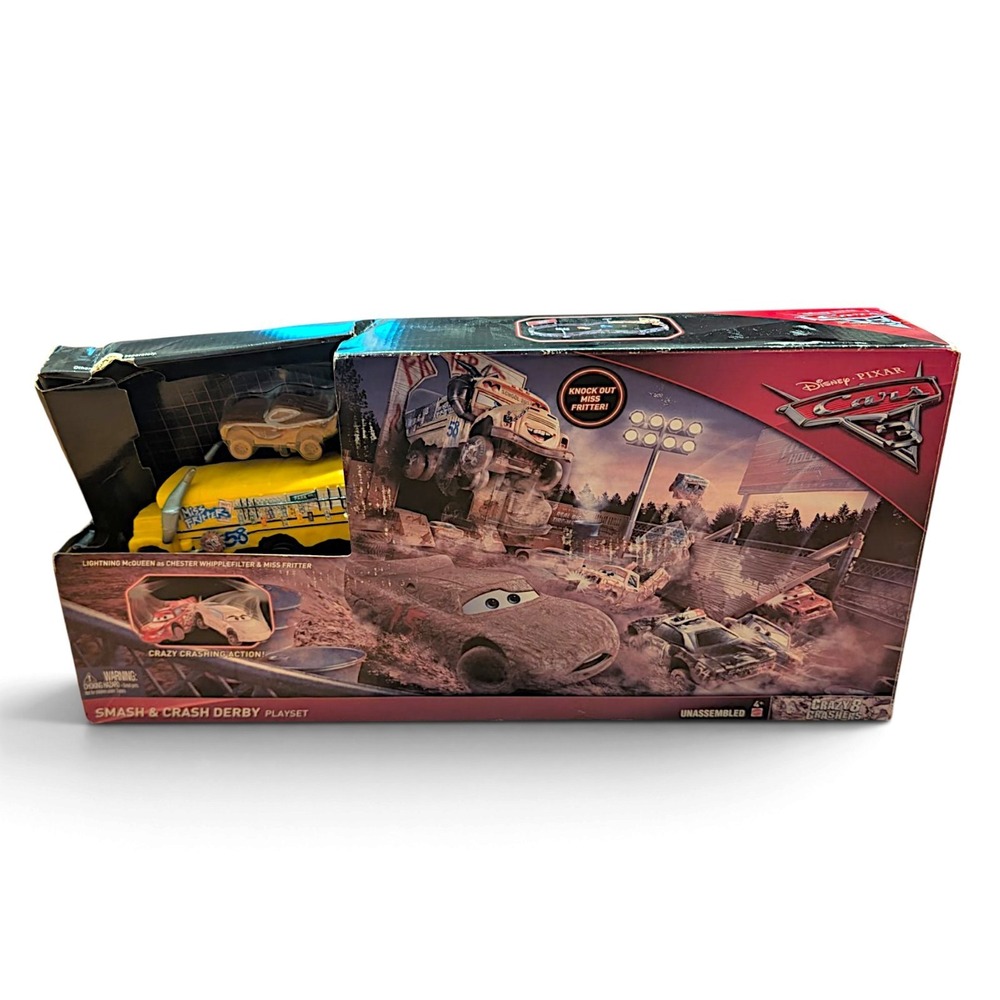 Disney Pixar Cars 3 Crazy 8 Crashers Smash & Crash Derby Playset Rare Set New